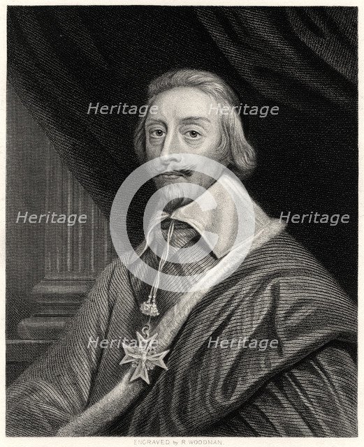 'Cardinal Richelieu', French prelate and statesman, 19th century. Artist: Richard Woodman
