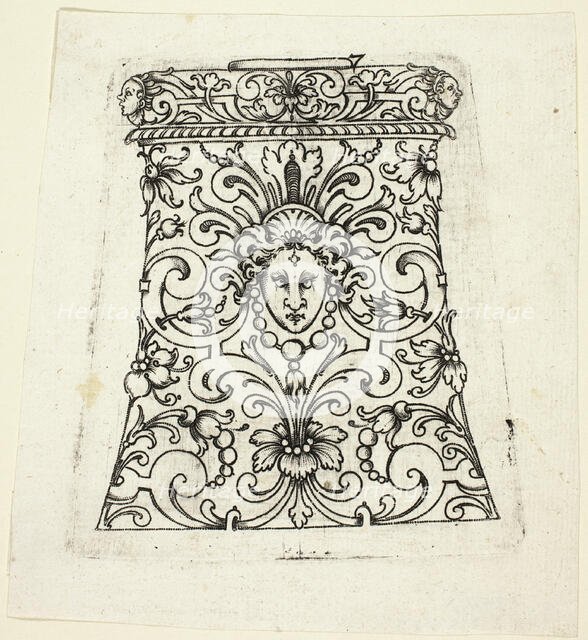 Plate 7, from twenty ornamental designs for goblets and beakers, 1604. Creator: Master AP.