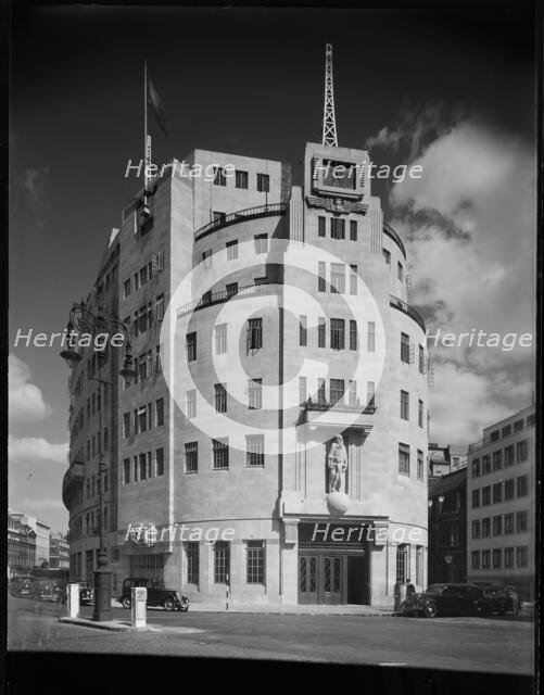 Broadcasting House, Portland Place, Marylebone, City of Westminster, London, 1945-1960. Creator: Margaret F Harker.