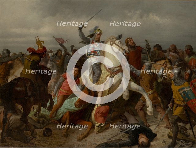 John of Bohemia in the Battle of Crécy, 1860.