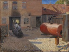 Factory courtyard in a provincial town, 1892. Creator: Gustav Adolf Clemens.