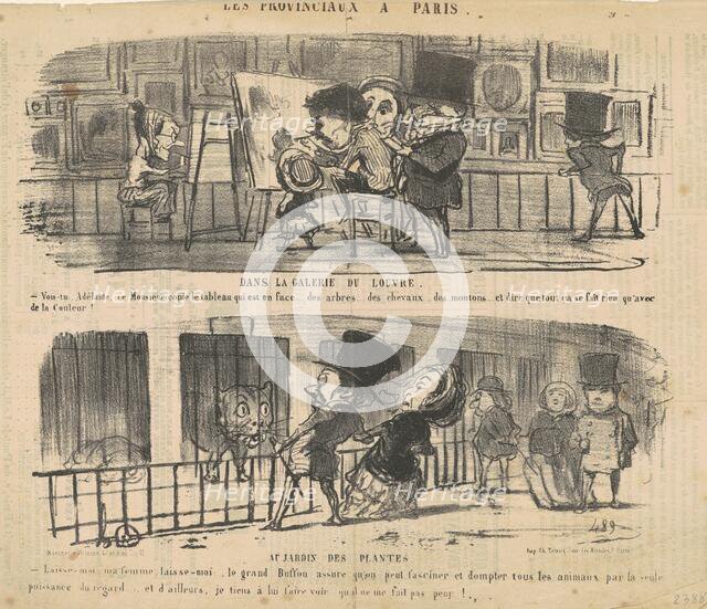 Dans la galerie du Louvre, 19th century. Creator: Honore Daumier.