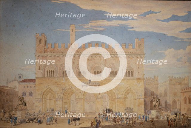 Department store in Piacenza, 1828. Creator: Friedrich Maximilian Hessemer.