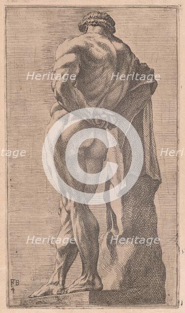 The Farnese Hercules, seen from behind [plate 4], 1638. Creator: François Perrier.