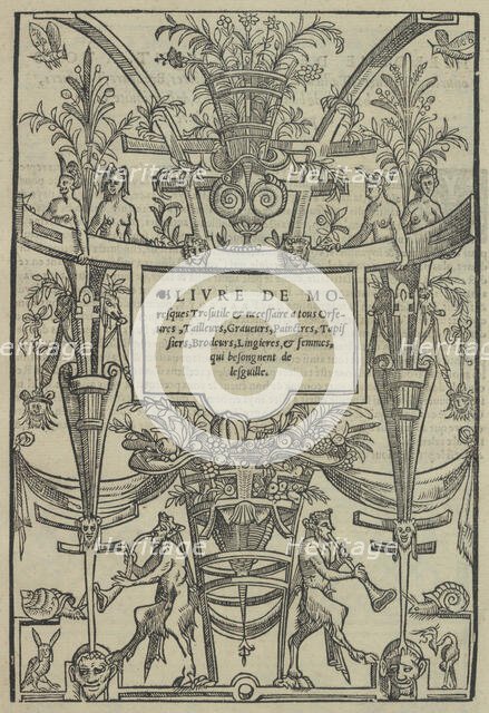 Livre de Moresques, title page (recto), 1546. Creator: Cornelis Bos.