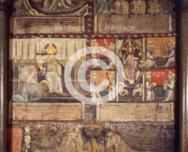 Wall painting of the apocalypse of St John, Chapter House, Westminster Abbey London, c2009. Artist: Unknown.