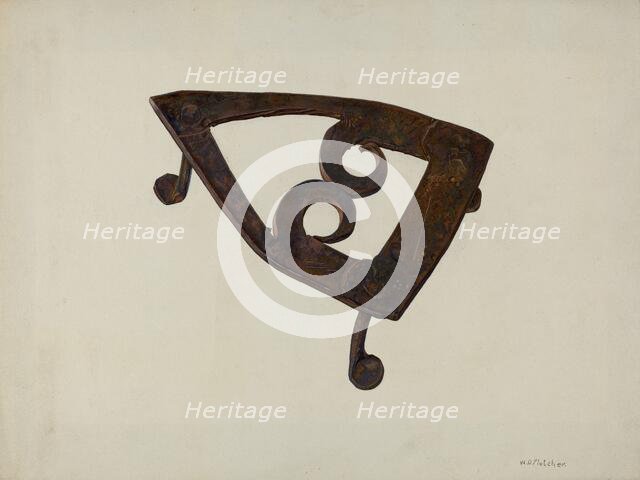 Iron Trivet, c. 1939. Creator: William O. Fletcher.