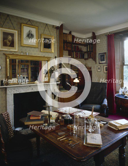 Darwin's study at Down House, c1990-2010. Artist: Nigel Corrie.