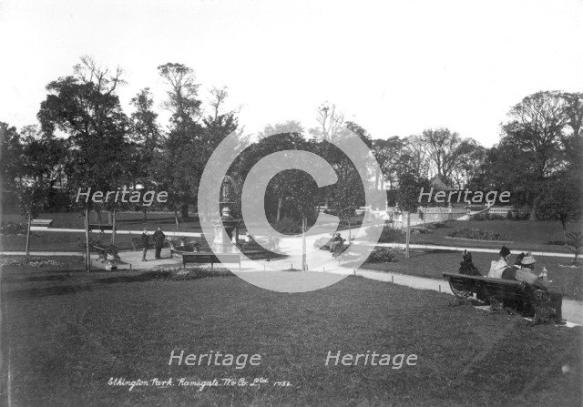 Ellington Park, Ramsgate, Kent, 1890-1910. Artist: Unknown