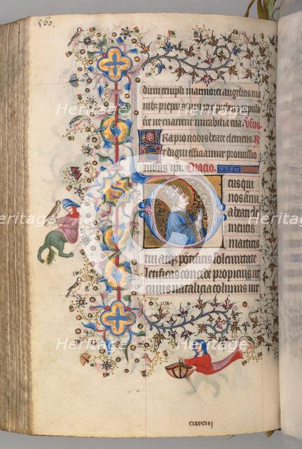 Hours of Charles the Noble, King of Navarre (1361-1425), , fol. 274v, St. Clement, c. 1405. Creator: Master of the Brussels Initials and Associates (French).