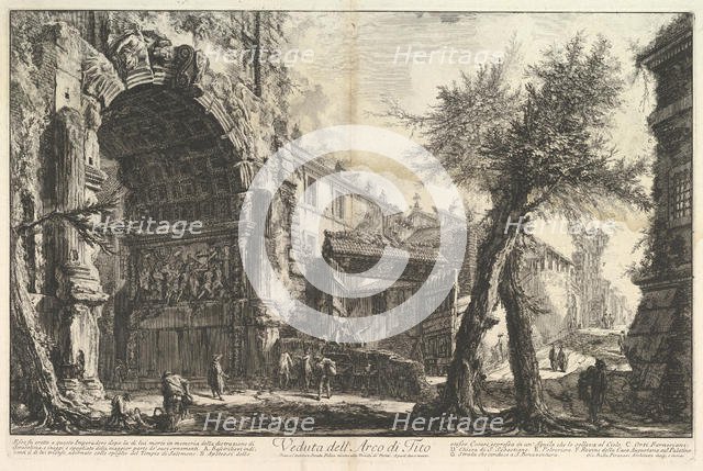 The Arch of Titus (Veduta dell'Arco di Tito), ca. 1760. Creator: Giovanni Battista Piranesi.