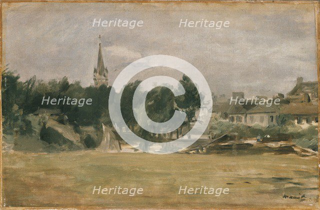 Landscape with a Village Church, early 1870s. Artist: Edouard Manet.