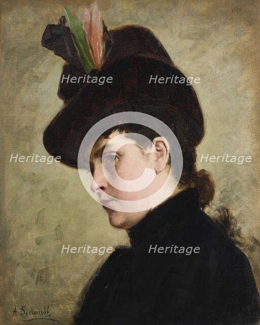 Portrait of a Woman,  c.1880. Creator: Amanda Carolina Vilhelmina Sidwall.