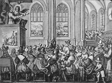 'Oliver Cromwell Preaching', c1650, (1903). Artist: Unknown.