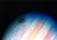 Comet Shoemaker-Levy colliding with Jupiter, 20 July 1994. Artist: Unknown