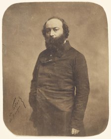 Portrait of Théodore Rousseau (1812-1867) , 1855-1859. Creator: Nadar, Gaspard-Félix (1820-1910).