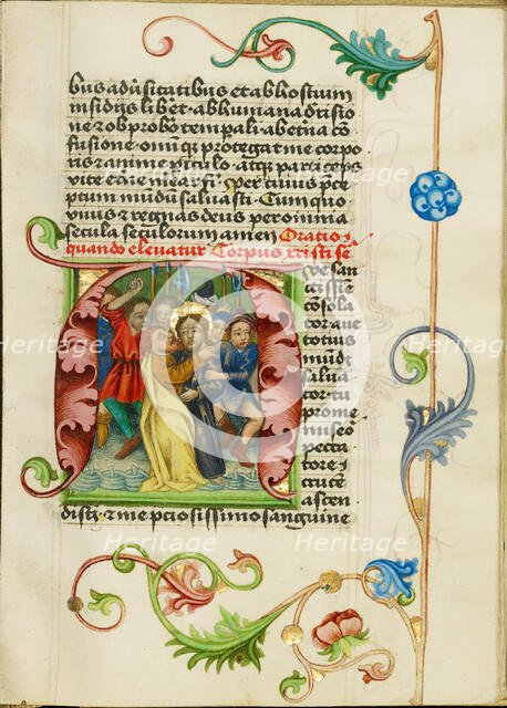 Initial A: The Betrayal of Christ; Prayer Book, about 1470-1480. Creator: Workshop of Valentine Noh.