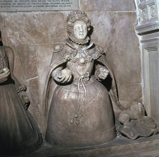 Alabaster statue of Queen Elizabeth I, 16th century. Artist: Unknown