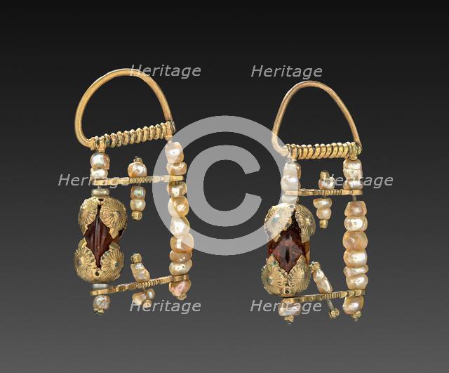 Pair of Earrings, 1800s. Creator: Unknown.
