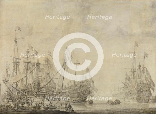 Ships after the Battle, 1630-1672. Creator: Willem van de Velde I.
