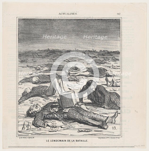 Le lendemain de la bataille, 1869.  Creator: Honore Daumier.