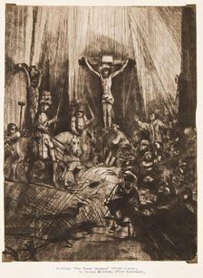 The Three Crosses (first plate), (c1653), c1769. Creator: George Bickham III.