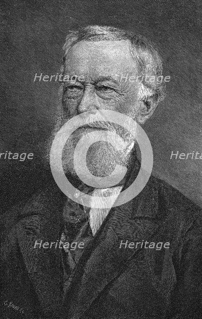 Alfred Krupp, German industrialist and armaments manufacturer, 1886. Artist: Unknown