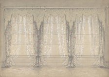 Design for a Wall with Three Windows, 1841-84. Creator: Charles Hindley & Sons.