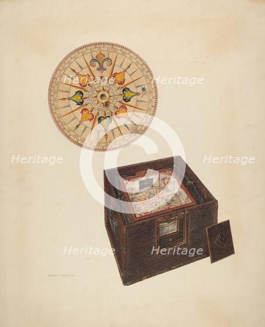 Floating Compass, c. 1938. Creator: Archie Thompson.