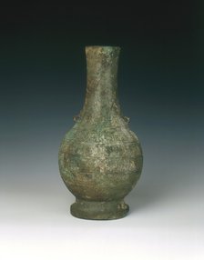 Pear-shaped bronze flask, China, 475 BC-221 BC. Artist: Unknown