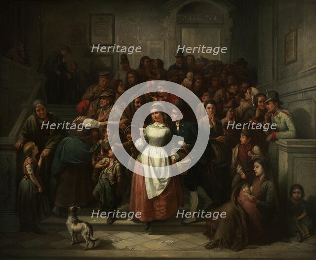 After the Lottery Drawing, 1859. Creator: Friedländer, Ritter von Malheim, Friedrich (1825-1901).