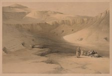 Egypt and Nubia: Volume II - No. 34, Entrance to the Tombs of the Kings of Thebes…, 1838. Creator: Louis Haghe (British, 1806-1885).