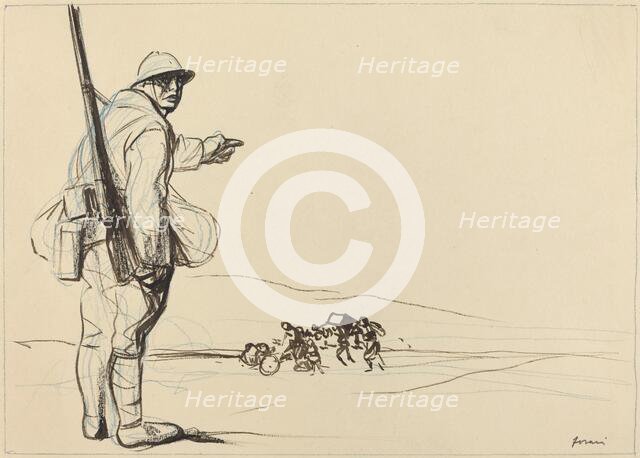 German Advance, c. 1914/1919. Creator: Jean Louis Forain.