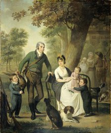 Jonkheer Gysbert Carel Rutger Reinier van Brienen van Ramerus...with his Wife and...Children, 1804.  Creator: Adriaan De Lelie.