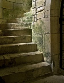 Detail of a spiral staircase, Old Wardour Castle, near Tisbury, Wiltshire, 2010. Artist: Historic England Staff Photographer.