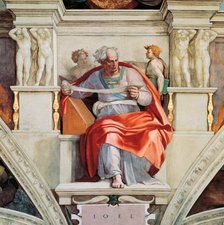 Prophets and Sibyls: Joel (Sistine Chapel ceiling in the Vatican), 1508-1512. Creator: Buonarroti, Michelangelo (1475-1564).