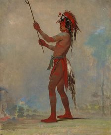 We-chúsh-ta-dóo-ta, Red Man, a Distinguished Ball Player, 1835. Creator: George Catlin.