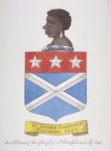 Coat of arms of Alderman Henry Andrews, 1800.                                     Artist: Anon