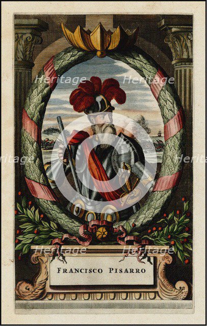Francisco Pizarro, 1671. Artist: Ogilby, John (1600-1676)