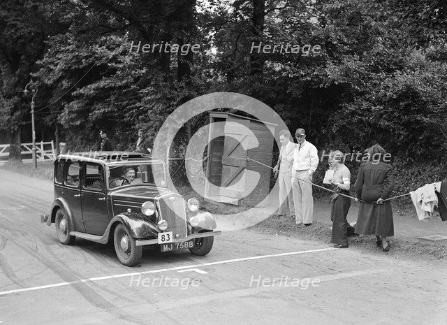 GK Collier's Wolseley Wasp, winner of a silver award at the MCC Torquay Rally, July 1937. Artist: Bill Brunell.