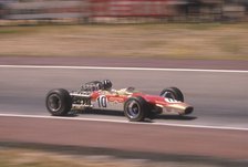 Graham Hill's Lotus at speed, Spanish Grand Prix, Jarama, Madrid, 1968. Artist: Unknown