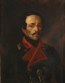 Portrait of the poet Mikhail Lermontov (1814-1841), 1854-1858. Artist: Polivanov, Nikolay Ivanovich (1814-1874)