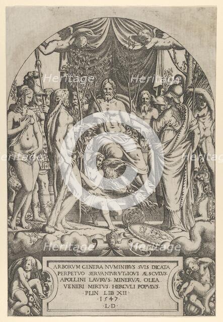 Jupiter on his Throne, 1547. Creator: Leon Davent.