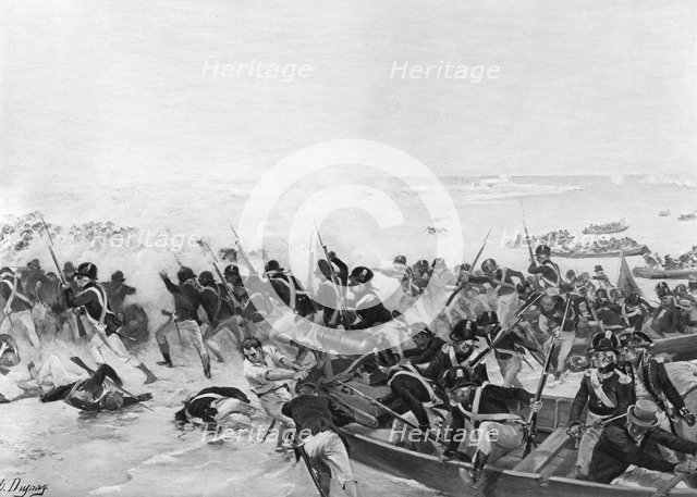 The Battle of Aboukir, Egypt, 1801. Artist: Unknown