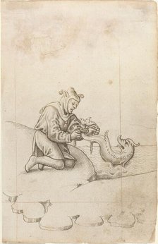 You Are Tying a Dolphin by the Tail [fol. 17 recto], c. 1512/1515. Creator: Unknown.
