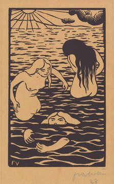 Three Bathers, 1894. Creator: Félix Vallotton.