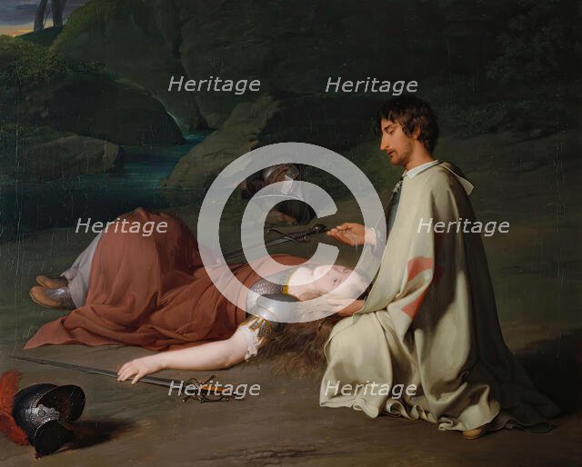 Chlorinden's baptism, 1810. Creators: Peter Fendi, Johann Peter Krafft.