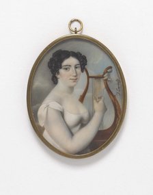 Portrait of the mezzo-soprano Isabella Colbran (1785-1845), ca 1820.