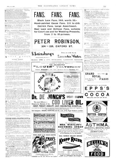 Page of advertisements, 1895. Creator: Unknown.