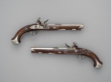 Pair of Flintlock Pistols Made for Grand Duke Constantine Pavlovich of Russia, Russian..., ca. 1801. Creator: Tula Arms Factory.